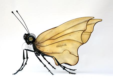 Insect sculptures by Edouard Martinet