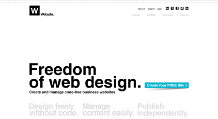 Webydo is the professional choice by web designers for website creation