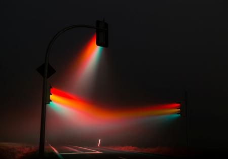 Misty traffic lights in Germany by Lucas Zimmermann