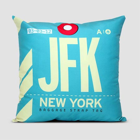Airport tag pillows
