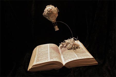 Stories leap from the page in paper sculptures