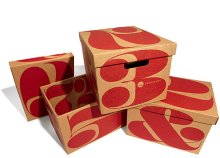 Gorgeous typographic archive boxes