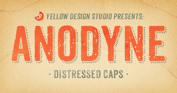 Anodyne: 6 distressed all-caps fonts for only $9
