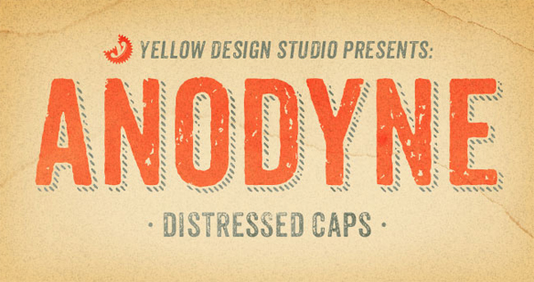 Anodyne: 6 distressed all-caps fonts for only $9