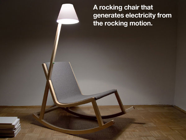 Murakami: a rocking chair that generates electricity