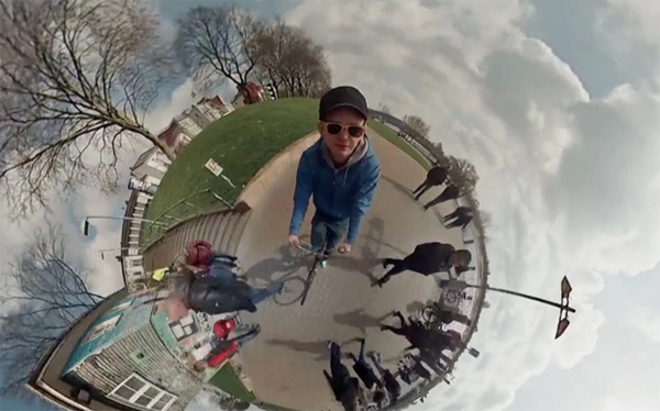 Awesome 360 degrees video made with 6 go pro cameras