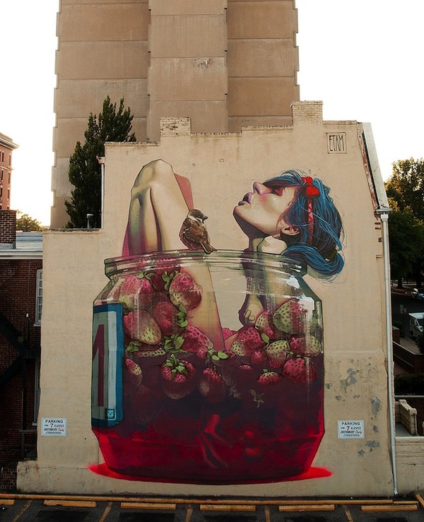 graffiti by polish artists Sainer and Bezt