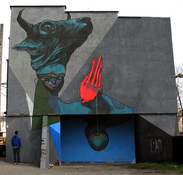 graffiti by polish artists Sainer and Bezt