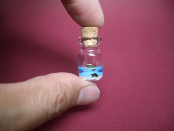Tiny worlds in a bottle