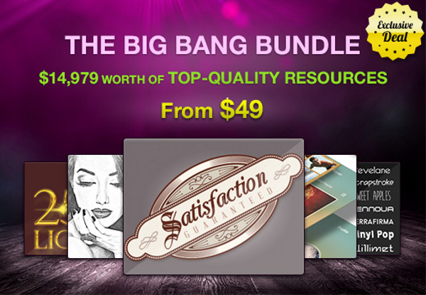 The Big Bang Bundle: $14,979 worth of design Resources for $49