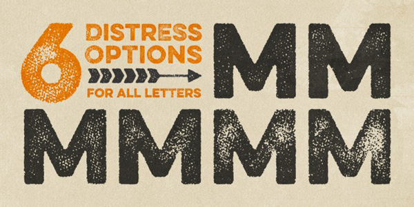 Eveleth: a new distressed font by Yellow Design Studio