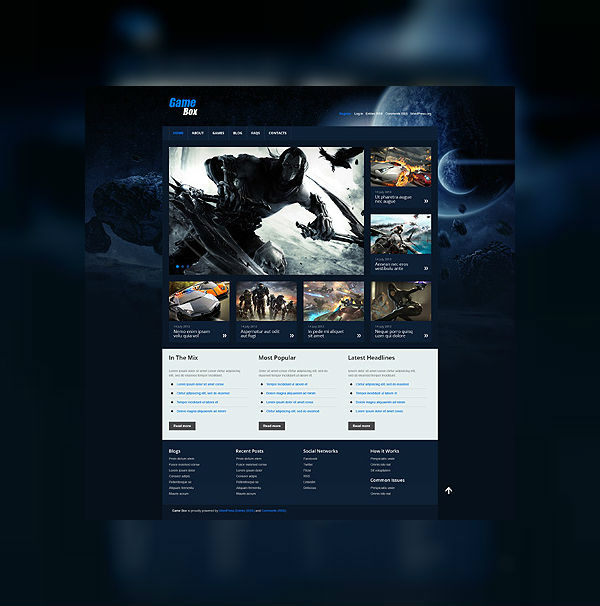 Online Video Games - WordPress theme