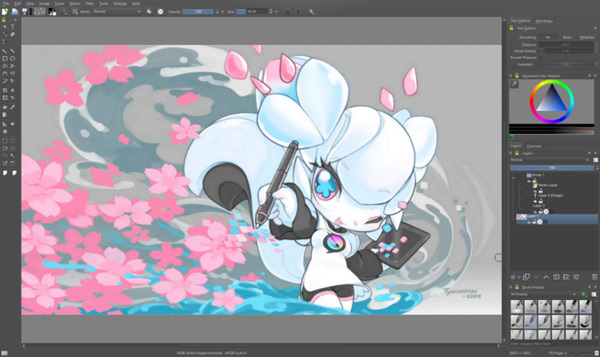 Krita, the open source painting software, get funded on Kickstarter