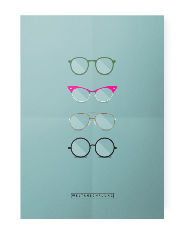 Minimalist posters on design vocabulary