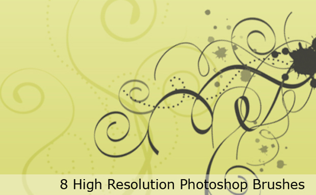 20 free swirl Photoshop brushes