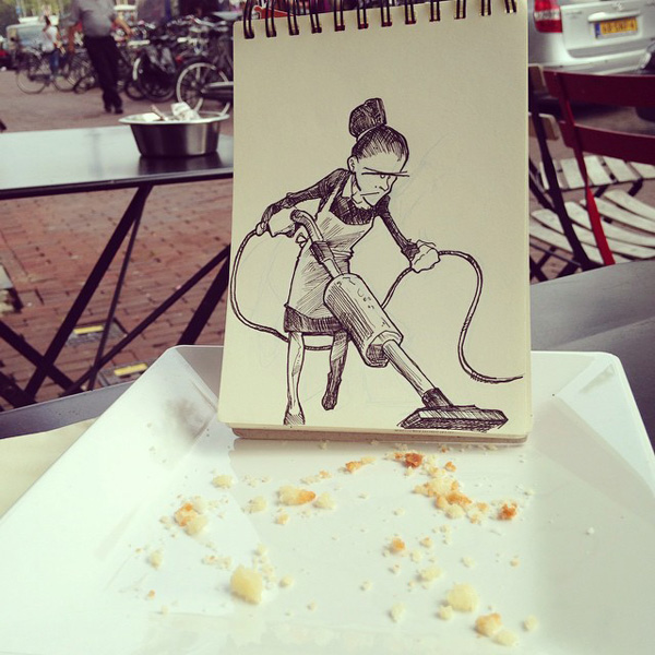 Clever doodles that interact with their environment