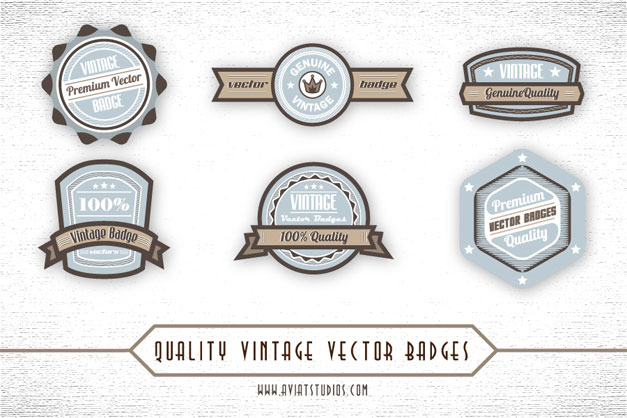 Blue-Brown-Vintage-Vector-Badges