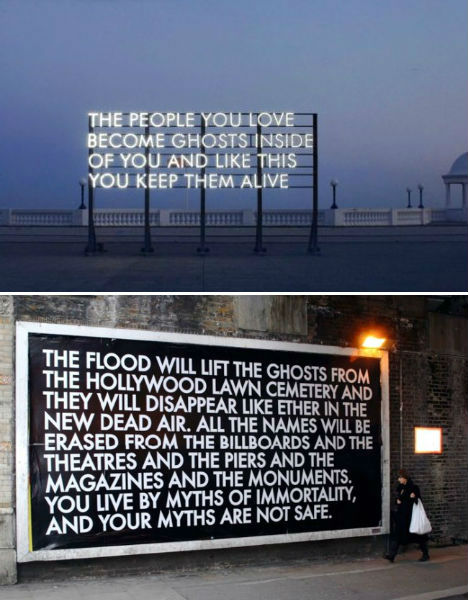 Billboard Typography by Robert Montgomery