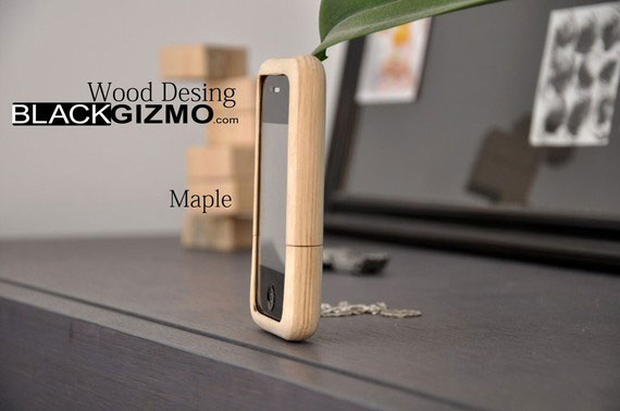 Black Gizmo Wooden iPhone Case