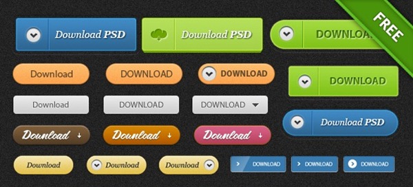 Download Buttons PSD