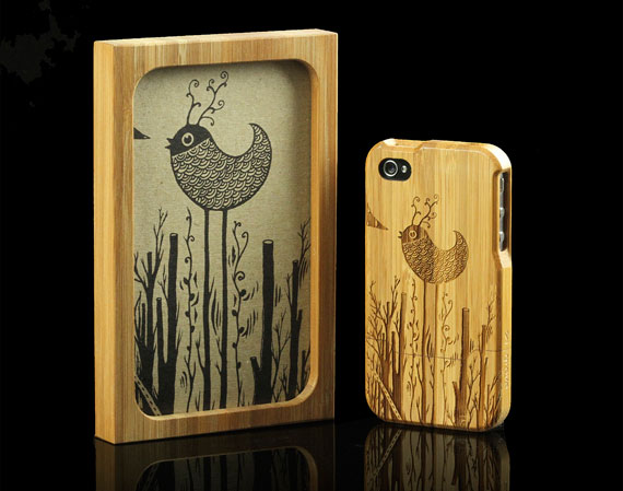 Laser Engraved Bamboo Wood Cases