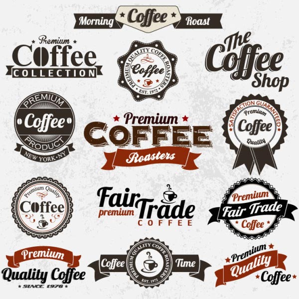 Vintage Coffee Labels and Design Elements