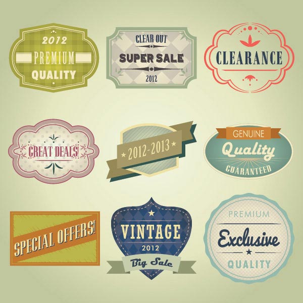 Vintage Design Badges