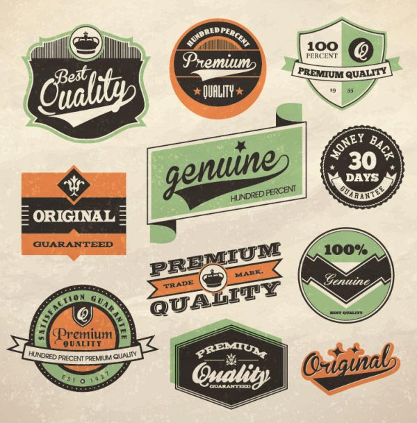 Vintage Vector Label Set