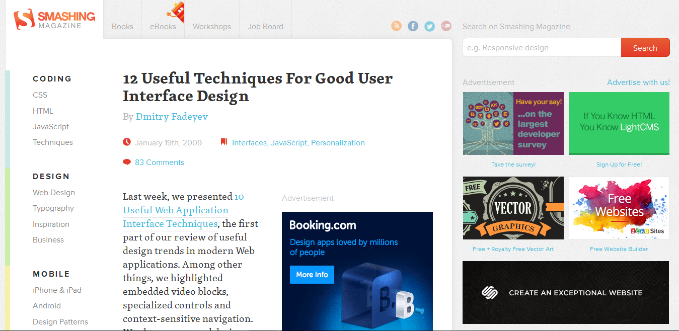 12 Useful Techniques For Good User Interface Design