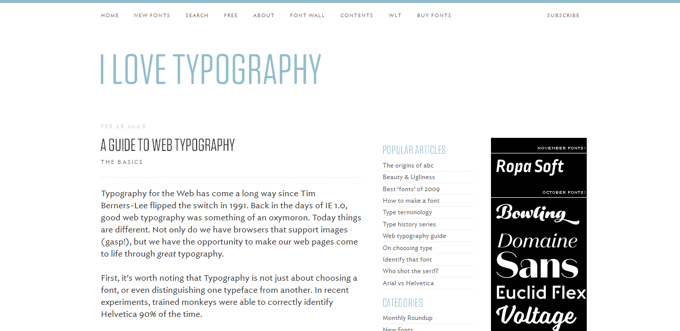 A Guide to Web Typography