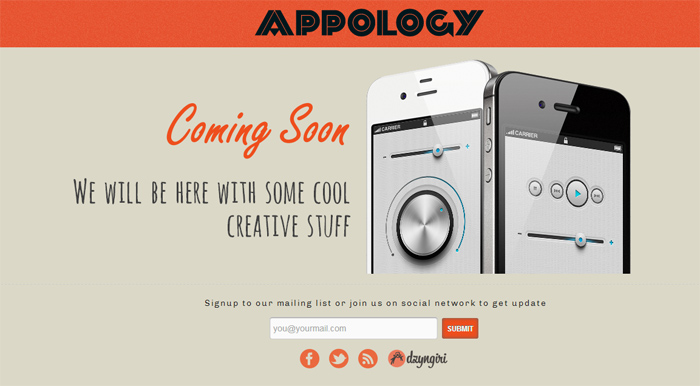 Appology Comming Soon Template