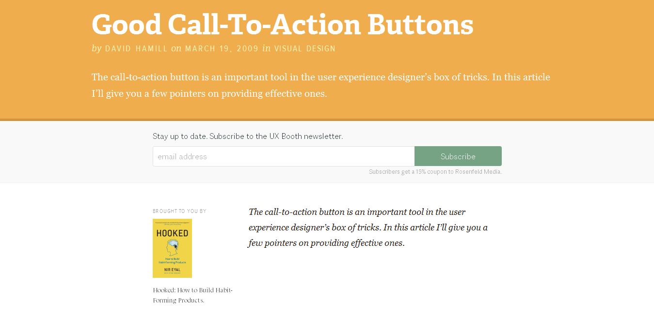 Call to Action Buttons