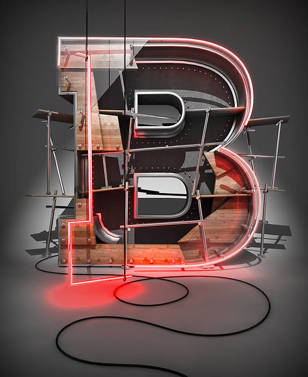 Create a 3D Typographic Illustration