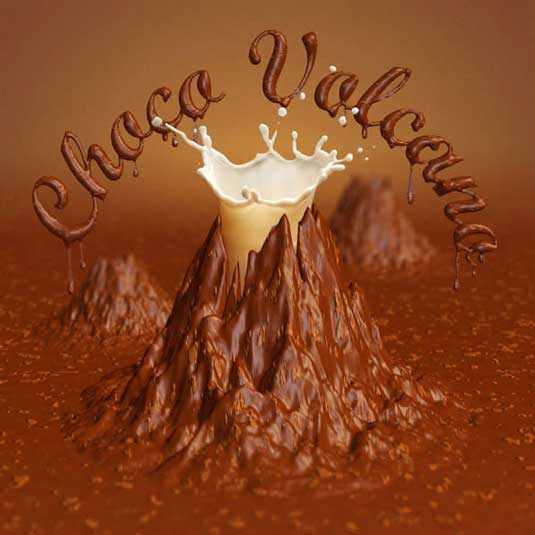 Create a Chocolate Volcano Using 3D Effects