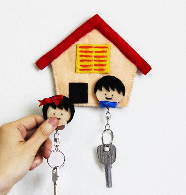 DIY Felt Home Key Holder