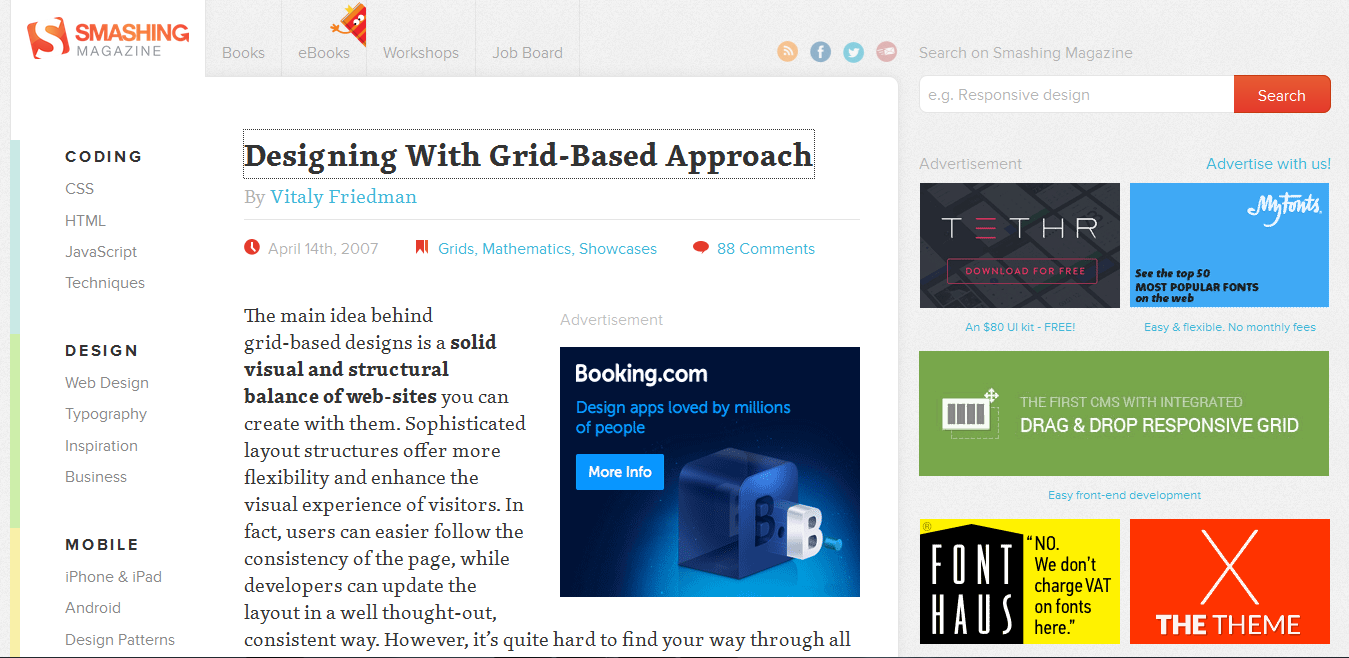 Designing With a Grid Based Approach