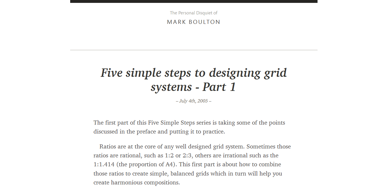 Five simple steps to designing grid systems