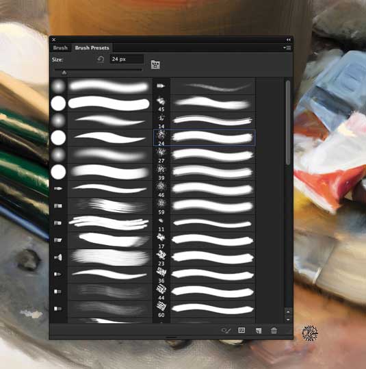 How to combine brushes with texture in Photoshop CS6