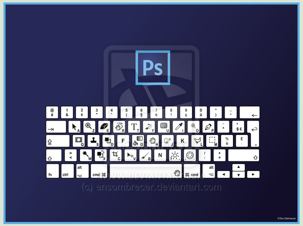 Photoshop Keyboard Shortcuts AZERTY by ensombrecer on deviantART