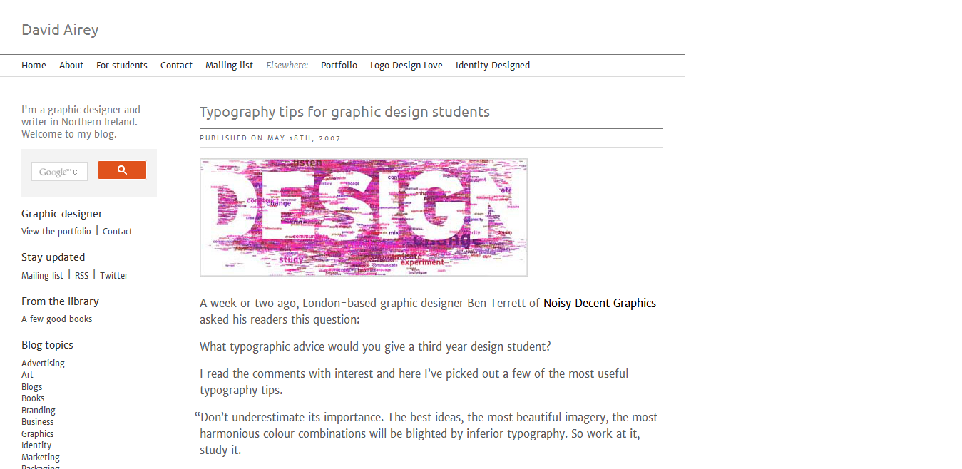 typography tips for graphic design students