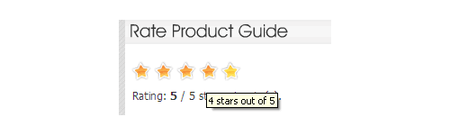 CSS Star Rater Ajax Version