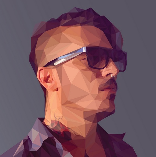 Create a low-poly portrait