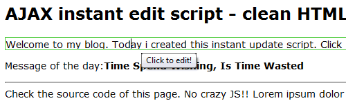 Easy AJAX inline text edit 2.0