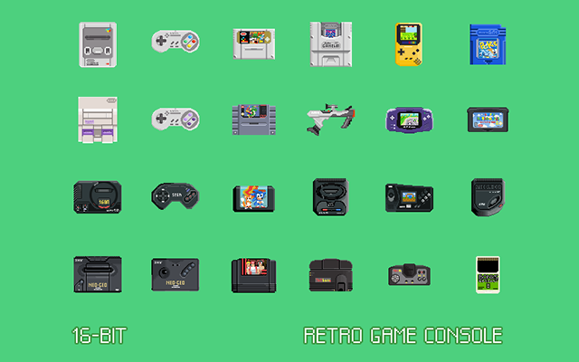 Retro Game Console Icons