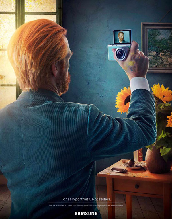 Samsung ad that claims it will take your selfies to the next level