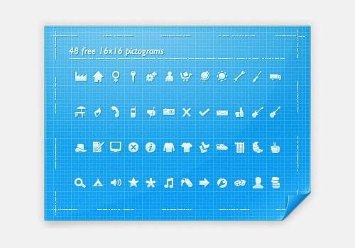 48 Free 16px Pictograms