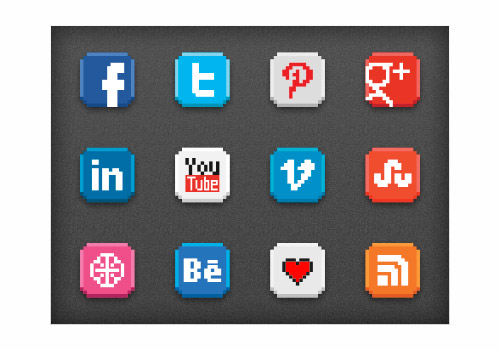 8-bit Social Icon Pack