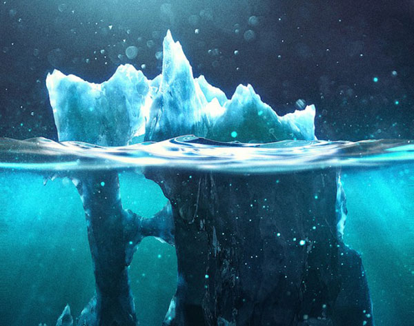 Amazing icebergs artworks made in 3D
