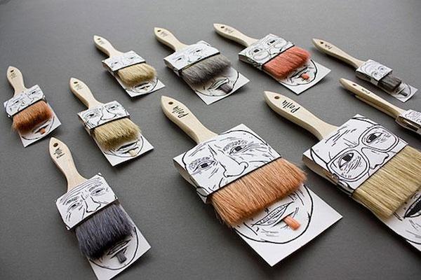 Moustache Paintbrushes