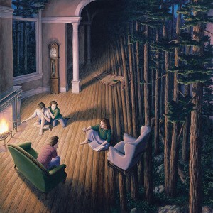 Optical illusions paintings by Robert Gonsalves